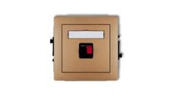 DECO Gniazdo głośnikowe pojedyncze złoty metalik 8DGG-1