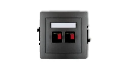 DECO Gniazdo głośnikowe podwójne grafitowy 11DGG-2