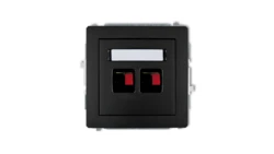 DECO Gniazdo głośnikowe podwójne czarny mat 12DGG-2