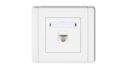 FLEXI Gniazdo komputerowe pojedyncze 1xRJ45, kat. 5e, 8-stykowe biały FGK-1