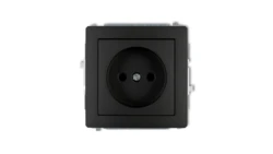 DECO Gniazdo pojedyncze b/u czarny mat 12DGP-1p