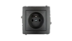 DECO Gniazdo pojedyncze z/u 2P+Z grafitowy 11DGP-1zp