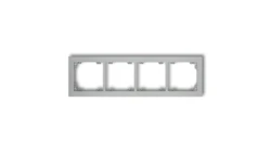 DECO Ramka poczwórna srebrny metalik 7DR-4