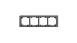 DECO Ramka poczwórna grafitowy 11DR-4