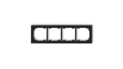 DECO Ramka poczwórna czarny mat 12DR-4
