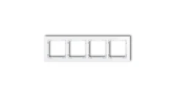 DECO Ramka poczwórna - efekt szkła (ramka: biała spód: biały) biały 0-0-DRS-4