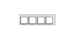 DECO Ramka poczwórna - efekt szkła (ramka: biała spód: grafitowy) biały 0-11-DRS-4