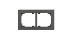 DECO Ramka podwójna grafitowy 11DR-2