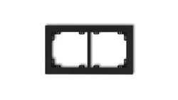 DECO Ramka podwójna czarny mat 12DR-2