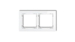 DECO Ramka podwójna - efekt szkła (ramka: biała spód: biały) biały 0-0-DRS-2