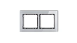 DECO Ramka podwójna - efekt szkła (ramka: szara spód: grafitowy) szary 15-11-DRS-2