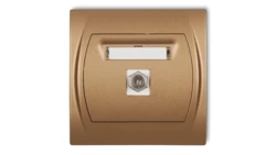 LOGO Gniazdo antenowe pojedyncze typu F (SAT) złoty metalik 8LGF-1