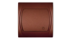 LOGO Przycisk /światło/ podświetlany brązowy metalik 9LWP-5L