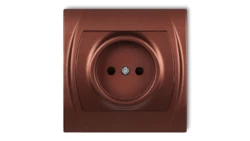 LOGO Gniazdo pojedyncze b/u brĄzowy metalik 9LGP-1p