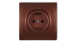 LOGO Gniazdo pojedyncze z/u SCHUKO brązowy metalik 9LGP-1sp