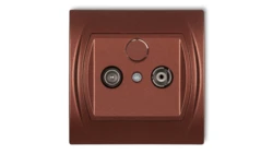 LOGO Gniazdo antenowe RTV końcowe 2dB brązowy metalik 9LG2K