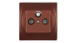 LOGO Gniazdo antenowe RTV-SAT końcowe 1,5dB brązowy metalik 9LGS