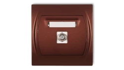 LOGO Gniazdo antenowe pojedyncze typu F (SAT) brĄzowy metalik 9LGF-1