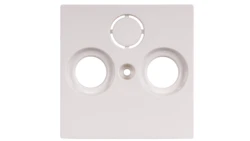 Merten System M Płytka centralna podwójna/potrójna gniazda antenowego TV/SAT biel polarna MTN296719