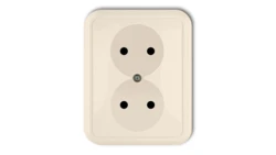 LIZA Gniazdo podwójne b/u beżowy 1GPT-2