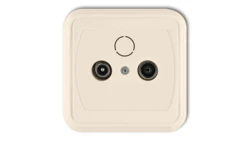 LIZA Gniazdo antenowe RTV przelotowe 9dB beżowy 1GAP-1L9