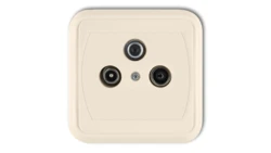 LIZA Gniazdo antenowe RTV-SAT końcowe multimedialne (Internet) beżowy 1GAS-1LM