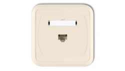 LIZA Gniazdo komputerowe pojedyncze 1xRJ45, kat. 5e, 8-stykowe beżowy 1GLK-1