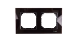 Merten M-Elegance Ramka podwójna szklana onyks czarny MTN404203
