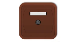 LIZA Gniazdo antenowe pojedyncze TV brĄzowy 4GTV-1L