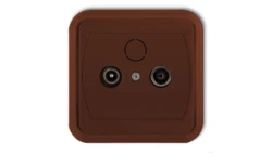 LIZA Gniazdo antenowe RTV przelotowe 15dB brązowy 4GAP-1L15