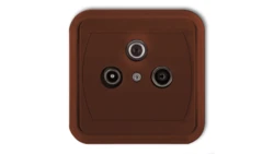 LIZA Gniazdo antenowe RTV-SAT końcowe multimedialne (Internet) brązowy 4GAS-1LM