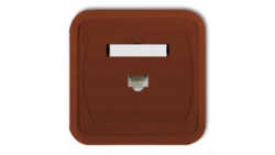 LIZA Gniazdo komputerowe pojedyncze 1xRJ45, kat. 5e, ekranowane, 8-stykowe brązowy 4GLK-1e