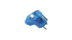 Wtyczka kątowa z/u Uni-Schuko 16A 250V podświetlana rozbieralna niebieska WT-16U/S-V NIEB