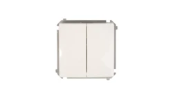 Simon Basic Przycisk podwójny, szybkozłącza, biały BMP2.01/11