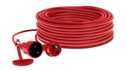 Przedłużacz warsztatowy 1-gniazdo z/u 30m /H05RR-F 3x2,5/ 16A czerwony