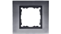 Simon 82 Ramka pojedyncza kamień stal grafitowa/ ramka pośrednia grafit 82817-38