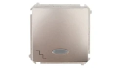 Simon Basic Łącznik schodowy z podświetleniem, szybkozłącza, stal inox BMW6L.01/21