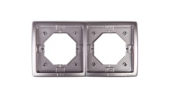 Simon Basic Standard Ramka bryzgoszczelna podwójna z uszczelką IP44 stal inox BMR2B/21