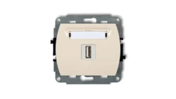 TREND Gniazdo pojedyncze USB-AA 3.0 beżowy 1GUSB-5