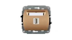TREND Gniazdo pojedyncze USB-AA 3.0 złoty metalik 8GUSB-5