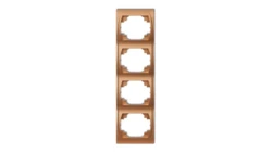 LOGO Ramka pionowa poczwórna złoty metalik 8LRV-4