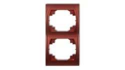 LOGO Ramka pionowa podwójna brązowy metalik 9LRV-2