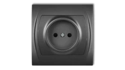 LOGO Gniazdo pojedyncze b/u grafitowy 11LGP-1p