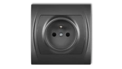 LOGO Gniazdo pojedyncze z/u 2P+Z grafitowy 11LGP-1zp
