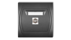 LOGO Gniazdo antenowe pojedyncze typu F (SAT) grafitowy 11LGF-1