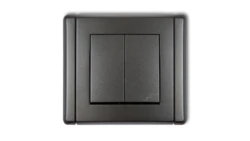 FLEXI Łącznik jednobiegunowy ze schodowym (osobne zasilanie) grafitowy 11FWP-10.2