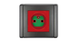 FLEXI Gniazdo pojedyncze z/u DATA z kluczem czerwony 11FGZK