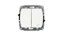 TREND Łącznik jednobiegunowy ze schodowym podświetlany biały WP-10L