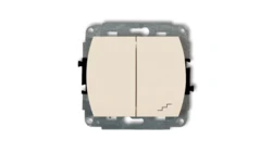 TREND Łącznik jednobiegunowy ze schodowym podświetlany beżowy 1WP-10L