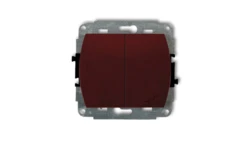 TREND Łącznik jednobiegunowy ze schodowym podświetlany brązowy 4WP-10L